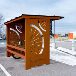 Forézien Bicycle Shelter with 6 Spaces