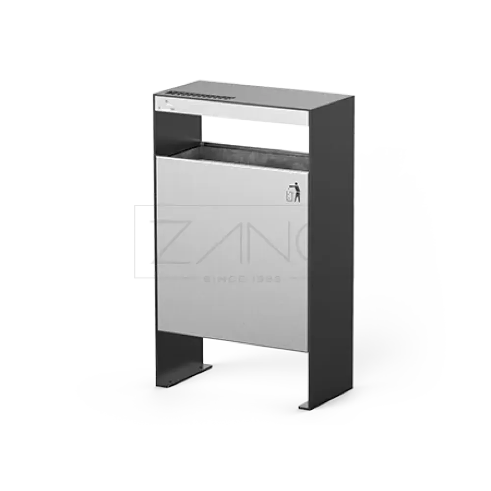 Litter bin with ashtray Simple