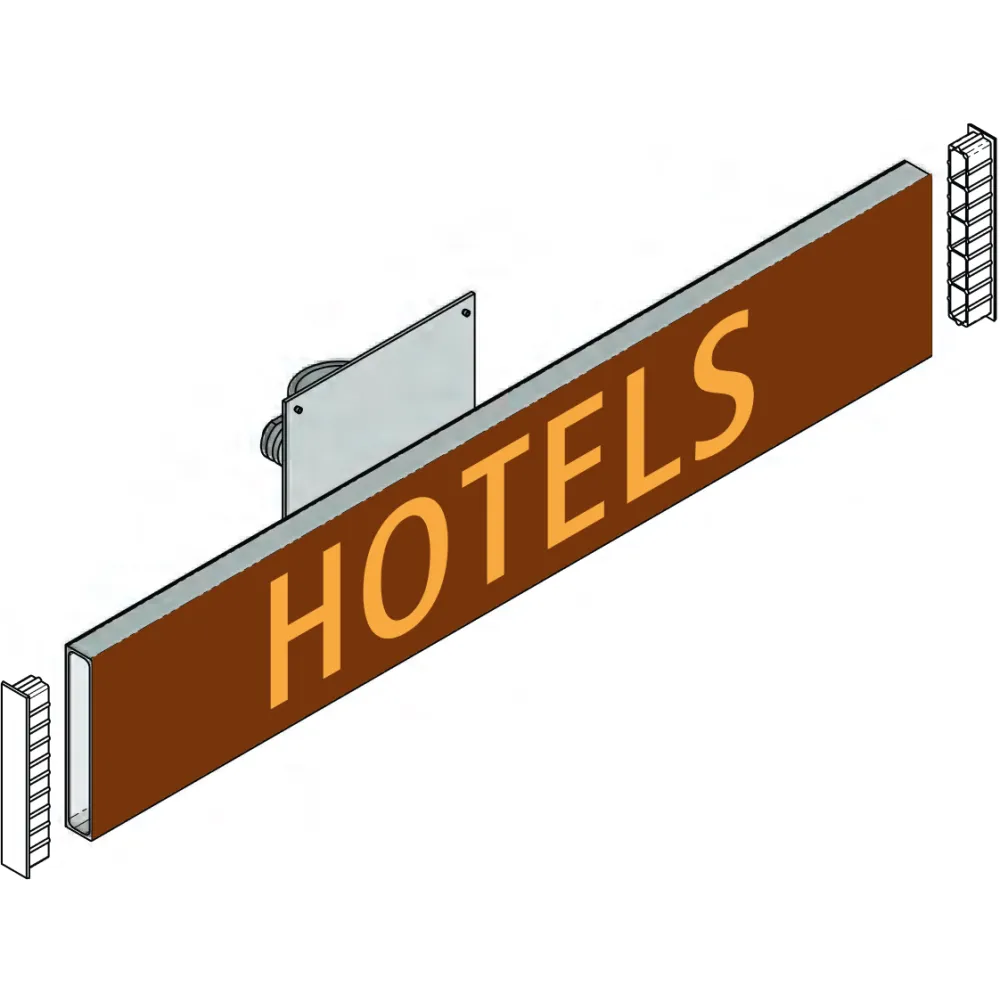 Hotel direction sign