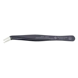 ESD SMD tweezers 115 mm shape 58 stainless steel tip Ø 0.8×3.0 mm 35° dissipative