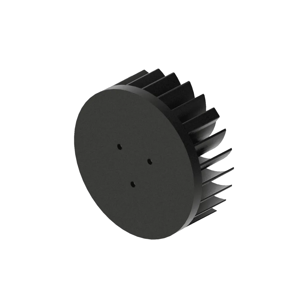 LED star heat sink, ø134mm, H 50mm, Base 10mm, Black anodized