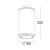 Up&Down Maxi Ceiling 7451C/HC3.MB-Ceiling Lamps - Ceiling luminaire - Built-in driver