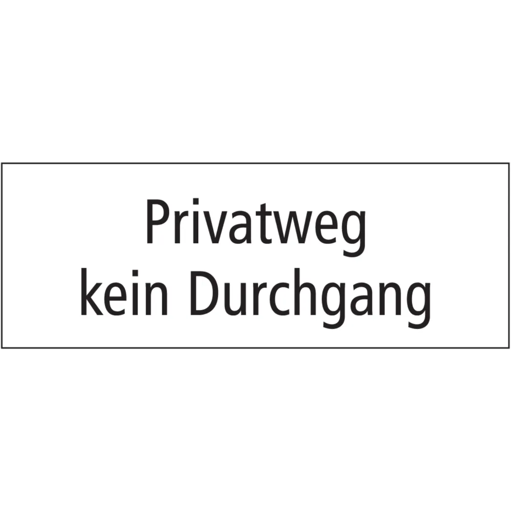 Private road no passage