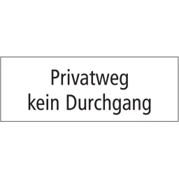 Private road no passage