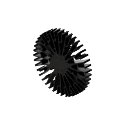 Modular LED star heat sink, ø152mm, H 20mm, Black anodized