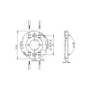 Zhaga bracket for COB LES 18 TW