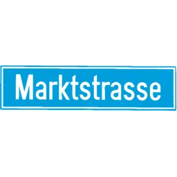 Street name signs made out of 2 mm aluminum sheet