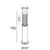 Maxima 385F1/NR8.X3-Small Poles - Bollard H. 750 with anti-glare louvre