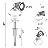 Vega 2700P/NC35.MB-Floodlights - Adjustable Floodlight with spike - Built-in driver