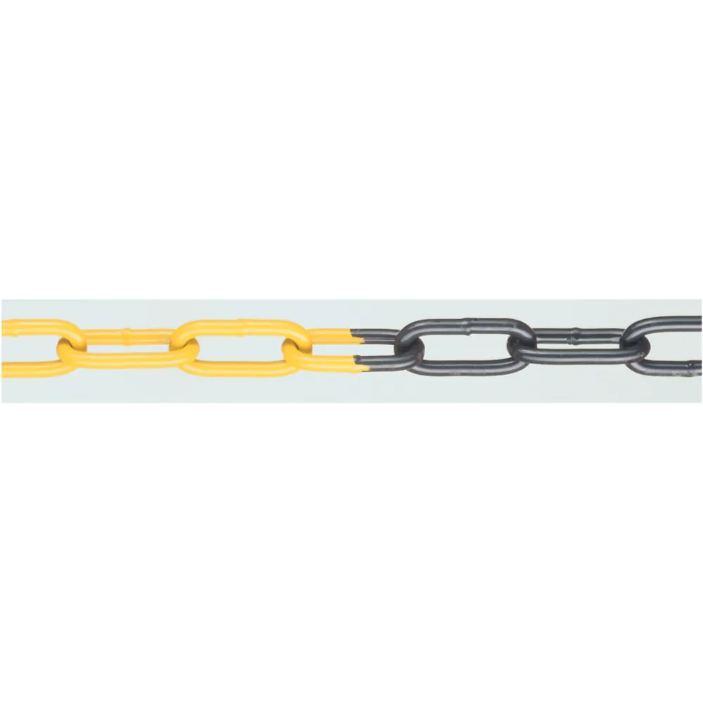 Yellow and black steel chains