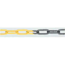 Yellow and black steel chains