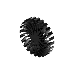 Modular LED star heat sink, ø134mm, H 20mm, Black anodized