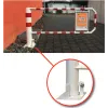 Base piece for rotating road barrier