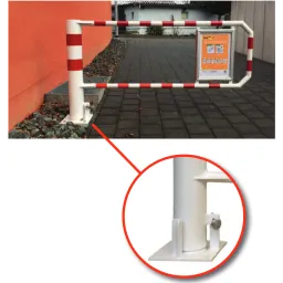 Base piece for rotating road barrier