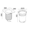 Platho 260 - Square Carriageable DALI L. 260 - Built-in driver