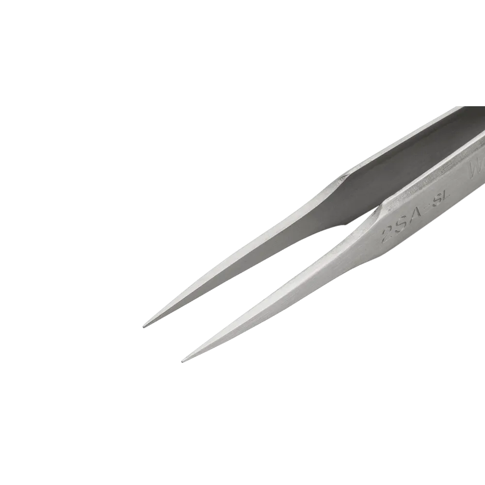 Precision tweezers with medium-pointed tips