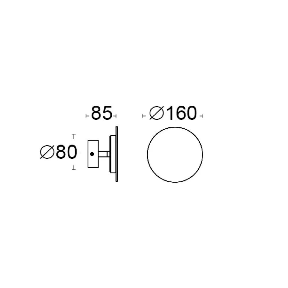 Stem Wall 350W/HRRC-Wall - Wall luminaire - Remote driver 24Vdc