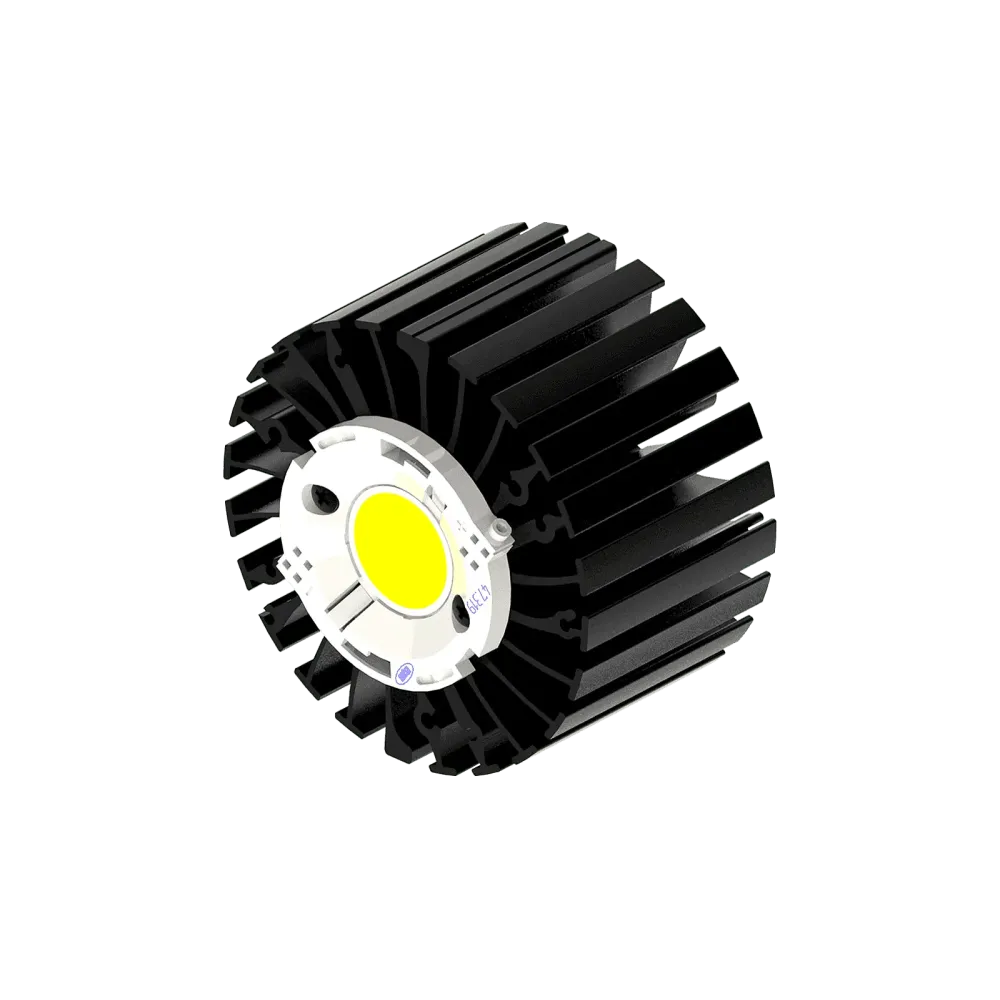 Modular LED star heat sink, ø86mm, H 50mm, Black anodized