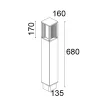 Orion One 451F0/WR50PO-Small Poles - Bollard 1 Way H. 680