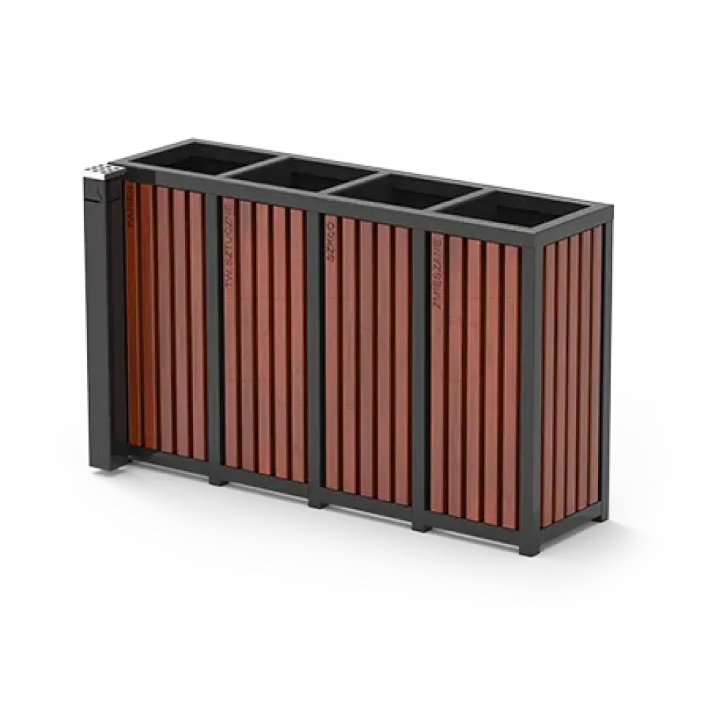 Altus recycling bins with ashtray