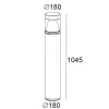 Siluretto 092-325-WR10-Small Poles - Bollard without base for underground installation