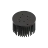 Zhaga LED pin fin heat sink, ø80mm, H 50mm, Base 5mm, Black anodized