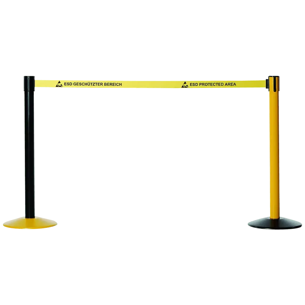 Barrier systems for ESD protection zones