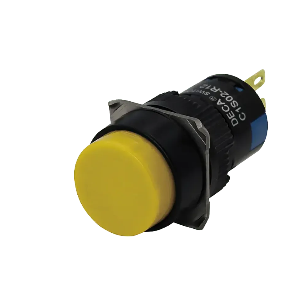 Pushbutton, yellow, 2NC+2NO