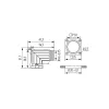 Housing M16 device connector angled