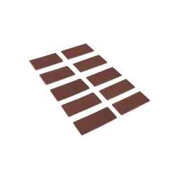 Self-adhesive leather strips 50 x 25 x 3.0 mm (PU10)