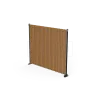 Pergola - wall with wooden planks 3 m