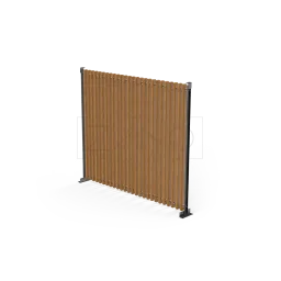 Pergola - wall with wooden planks 3 m
