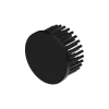 LED pin fin heat sink, ø60mm, H 30mm, Base 5mm, Black anodized