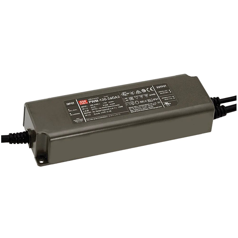 120W LED Driver with PWM Output 24V/5A, DALI2