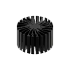Modular LED star heat sink, ø86mm, H 50mm, Black anodized