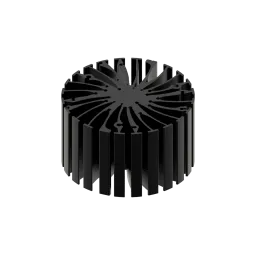 Modular LED star heat sink, ø86mm, H 50mm, Black anodized