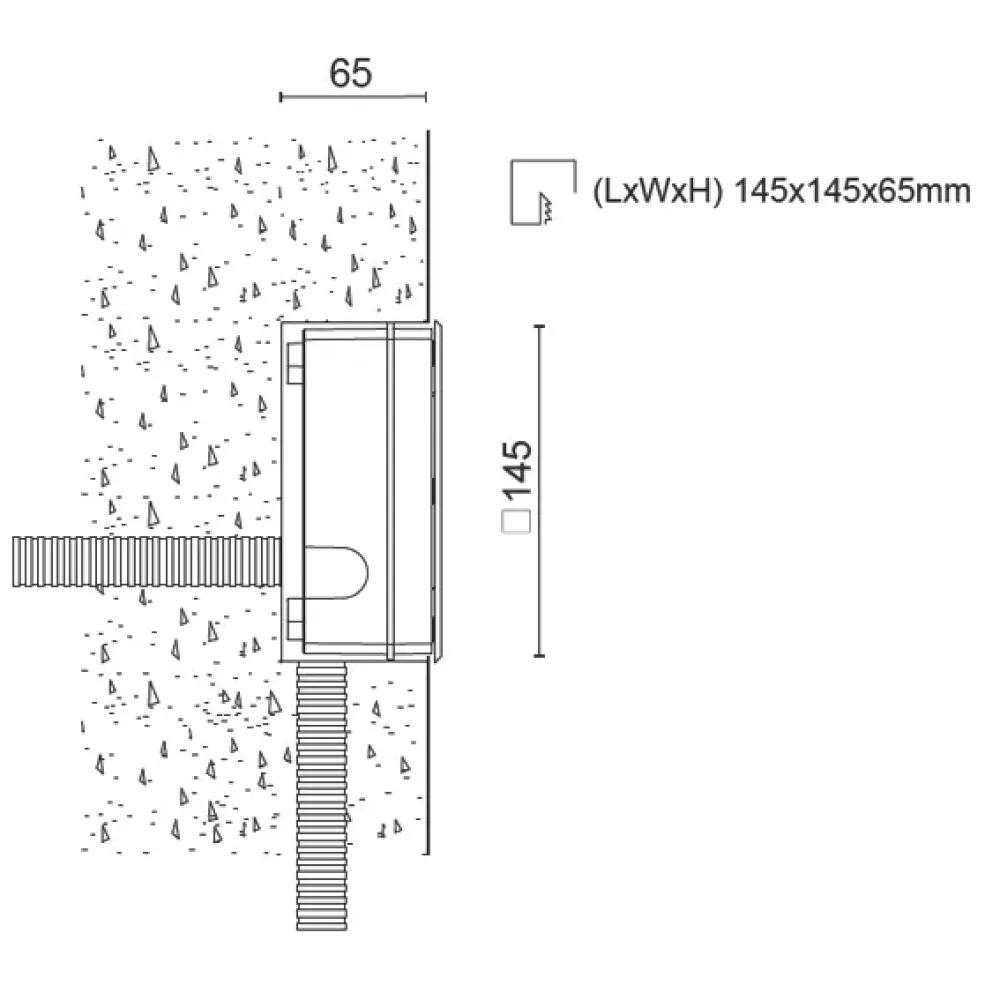 Clio Wall Recessed 1080R/WR1.VS.99-Wall Recessed - Recessed in polypropylene with steel ring nut