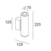 Up&Down Mini Wall 7551W/HC0.NB-Wall - Wall luminaire Single Emission - Built-in driver