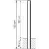 Barrier post without rings