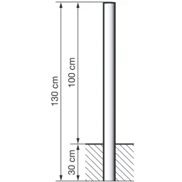 Barrier post without rings