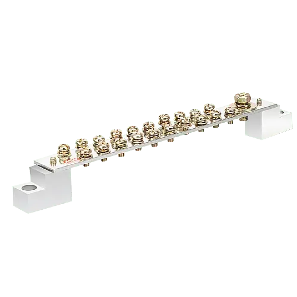 Earthing bar with insulator, 250A, number of poles: 21