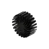 Modular LED star heat sink, ø134mm, H 50mm, Black anodized
