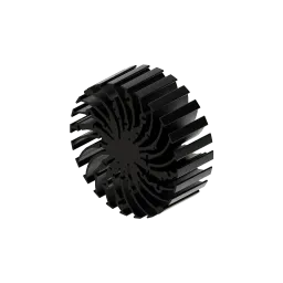 Modular LED star heat sink, ø134mm, H 50mm, Black anodized