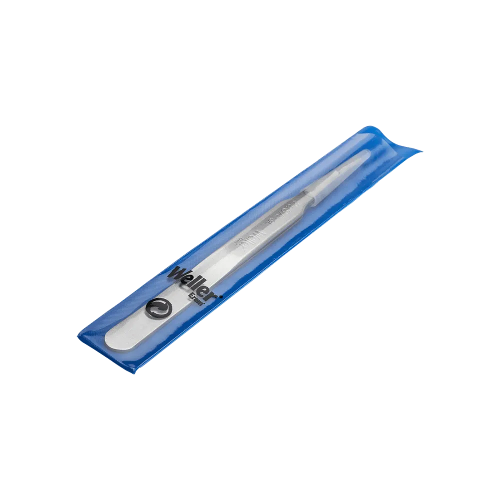 Precision tweezers with flat rounded tips
