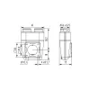 Housing M16 cable connector TWINTUS flange 25 x 25mm