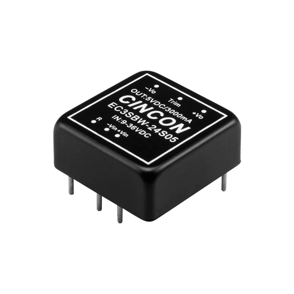 15W DC/DC-Converter, Input 9…36V, Output +/-5V / +/-1.5A