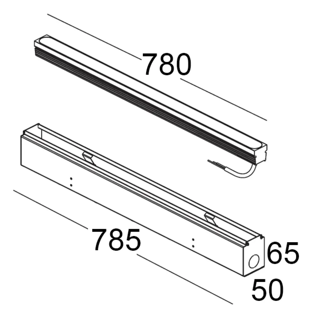 Matrix Mini Recessed 2812R/WPRCOB-Ground Recessed - Recessed with Lens L. 780 - Remote driver 24Vdc
