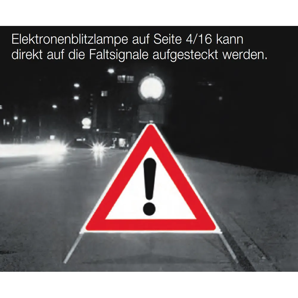 Three-sided folding sign (retroreflective)