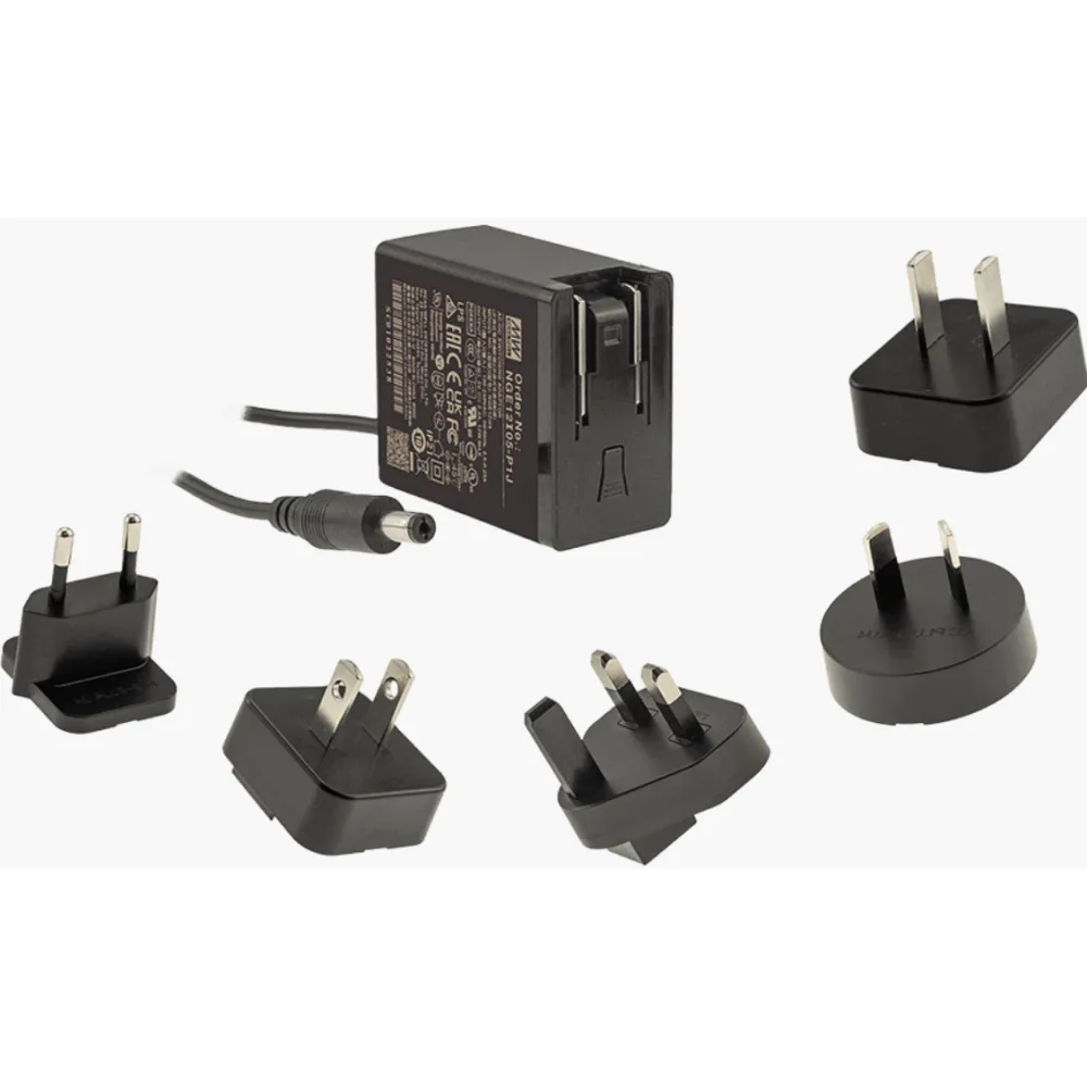 18W Wall Mount Power Supply 12V/1.5A, Interchangeable type