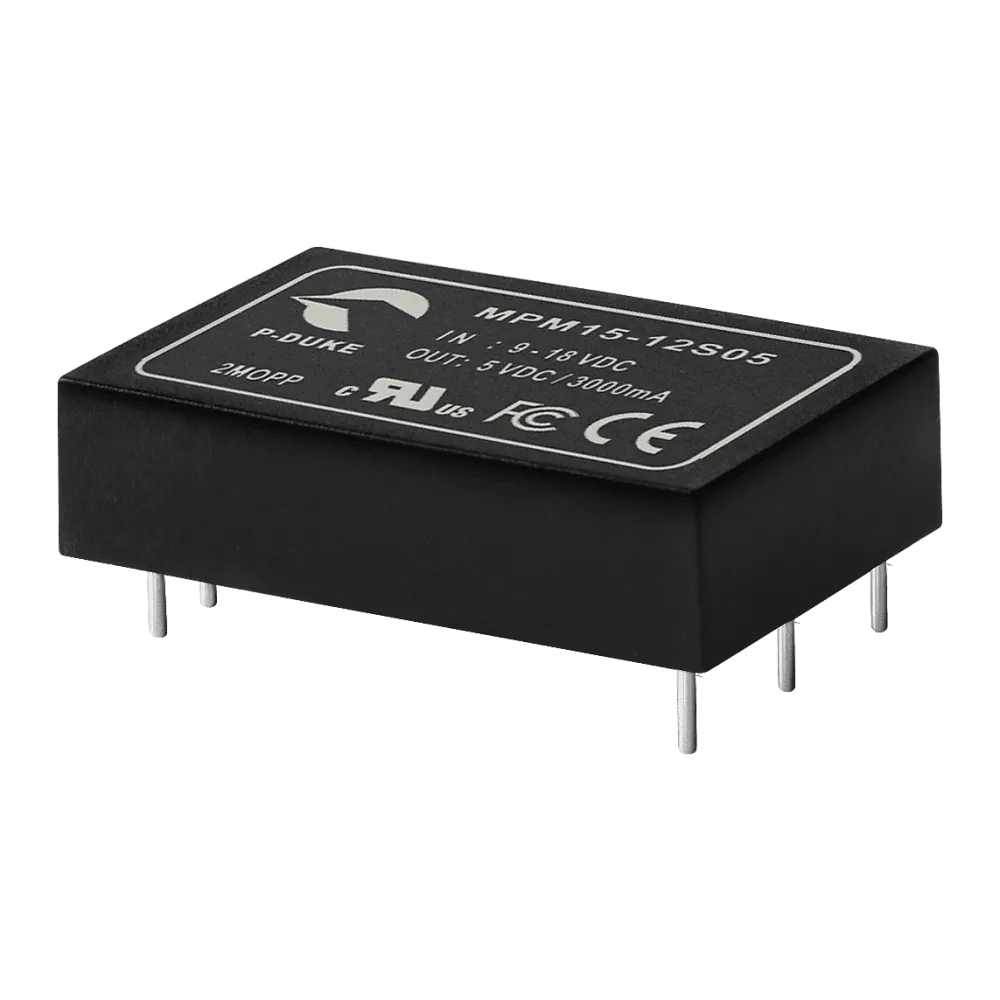 15W medical DC/DC-Converter, Input 18…75V, Output +/-12V / +/-0.625A